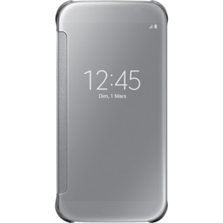 Etui Samsung Galaxy S6 G920 à rabat  View Cover Samsung argenté