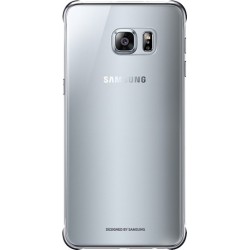 Coque rigide Samsung Galaxy S6 Edge + transparente et argentée