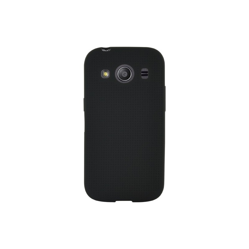 Coque  Samsung Galaxy Galaxy Ace 4 souple noire avec finition micro-perforée 