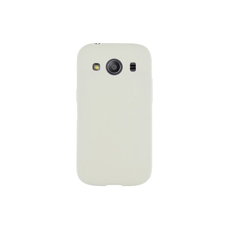 Coque Samsung Galaxy Ace 4 G357 en silicone blanche micro perforée 