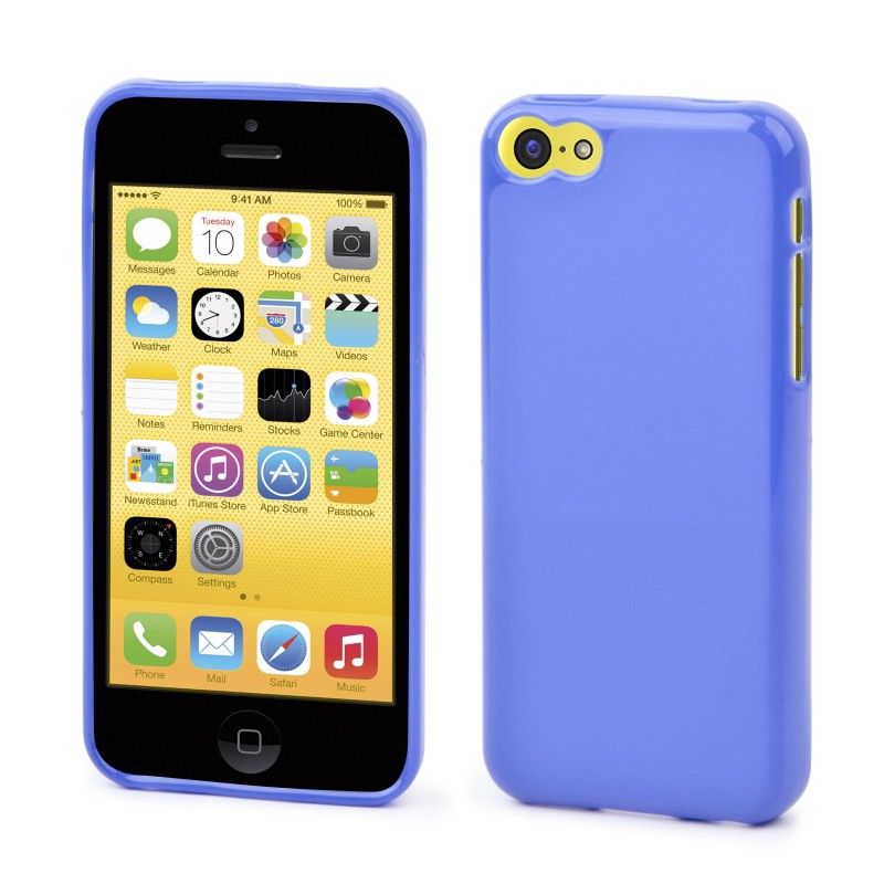 Muvit Coque Minigel Bleue Apple Iphone5c