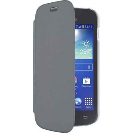 Etui folio gris Made in France pour Samsung Galaxy Ace 4 G357