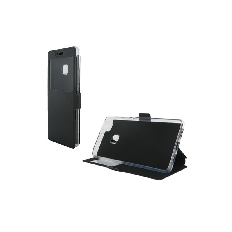 Book case fenetre pour Huawei P9 Lite - Noir