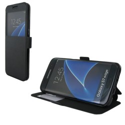 Book case fenetre pour Samsung G935 /S7 Edge - Noir
