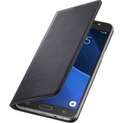 Etui à rabat Samsung EF-WJ710PB noir pour Galaxy J7 (2016)