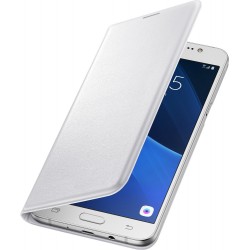 Etui à rabat Samsung EF-WJ710PW blanc pour Galaxy J7 (2016)