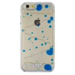 Coque IPhone 6/6s transparente liquide bleu