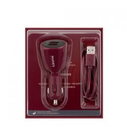 Chargeur allume cigare micro usb rouge MADSEN