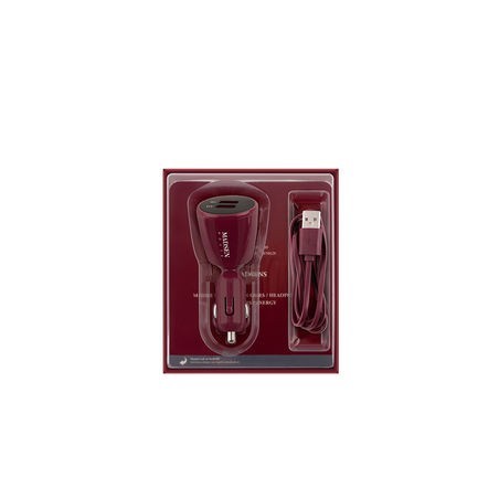 Chargeur allume cigare micro usb rouge MADSEN