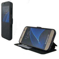 Book case fenetre pour Samsung G930/ Galaxy S7- Noir 