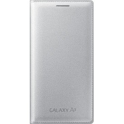 Etui Samsung Galaxy A3 Folio Argenté