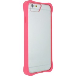 Bumper iPhone 6/6S rose avec plaque transparente