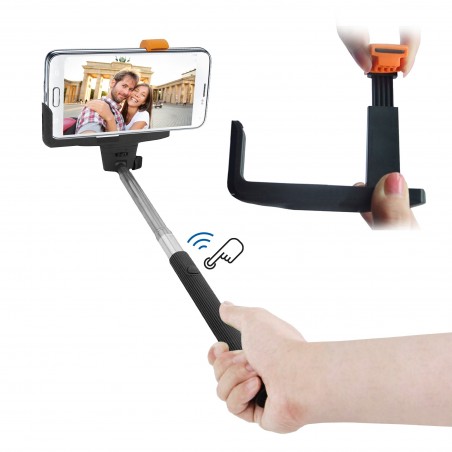 Canne à selfie bluetooth INNOVATEC photo/vidéo pour tous téléphones couleur noir