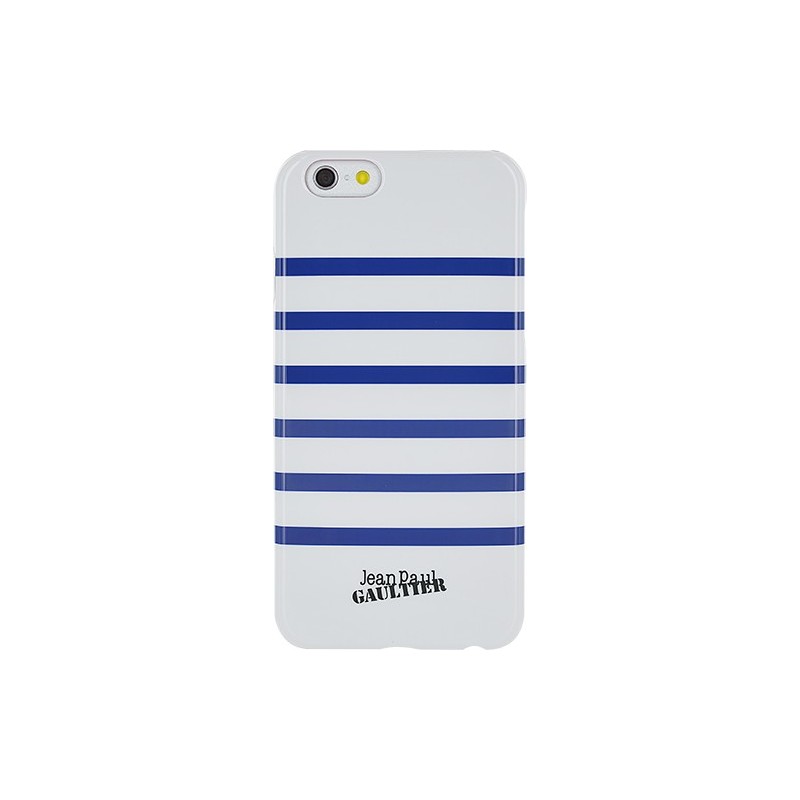 Coque iPhone 6 Marinière blanche et bleue Jean Paul Gaultier