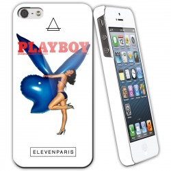 Coque Iphone 5/5s Eleven Paris Playboy Blue Balloon Toucher Gomme