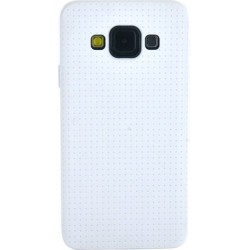 Coque Samsung Galaxy A3 en silicone blanche micro perforée