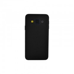 Coque Samsung Galaxy A3 souple noire avec finition micro-perforée 
