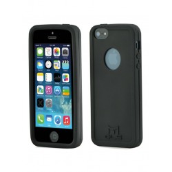  Coque arrière MOLS pour APPLE iPhone 5/5S/SE anti-choc noir + film protecteur