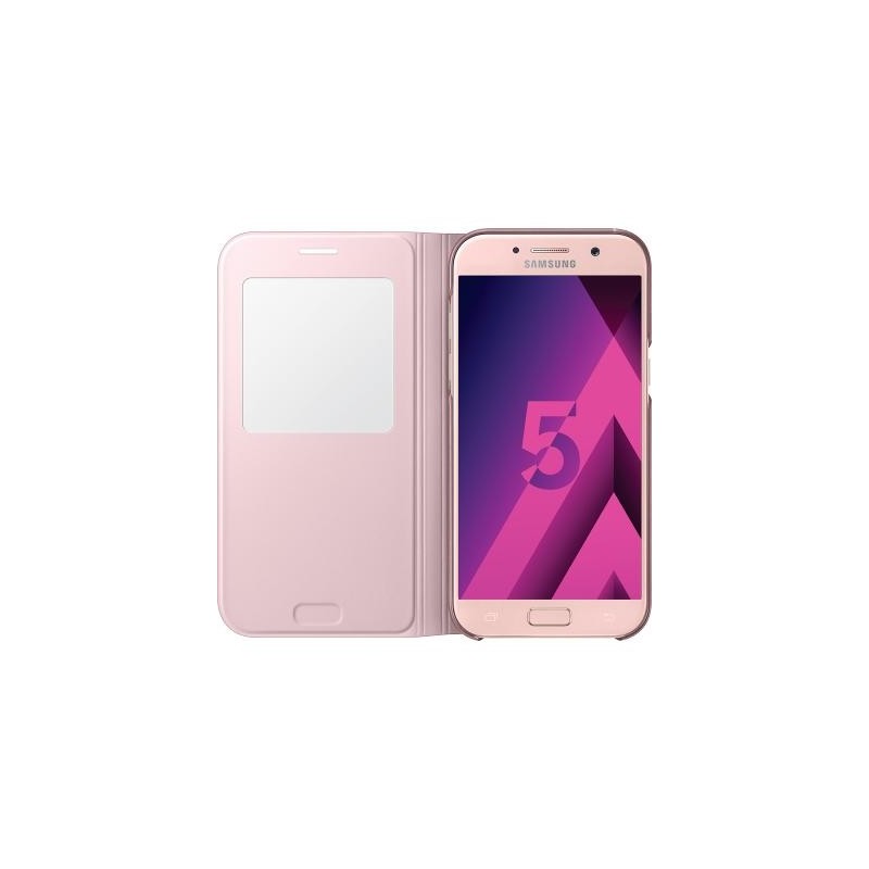 Etui rabat zone transparente Samsung rose Galaxy A5 2017