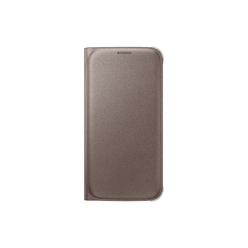 Etui pour Galaxy S6 G920 à rabat Samsung EF-WG920PF cuivré 