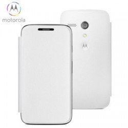 Etui à rabat Motorola blanc pour Moto G