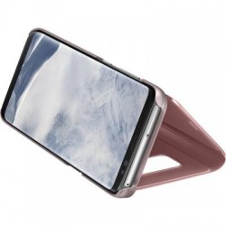 Etui pour Galaxy S8 G950 - à rabat Clear View Cover Samsung EF-ZG950CP rose.