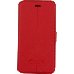 Etui pour iPhone 7 -  folio Liseré Façonnable rouge 