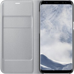 Etui pour Galaxy S8 G950 - folio LED View Cover Samsung EF-NG950PS argenté