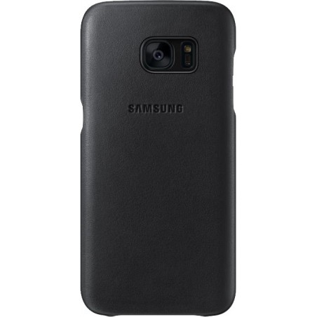 Coque pour Galaxy S7 Edge G935 - rigide en cuir noir Samsung EF-VG935LB