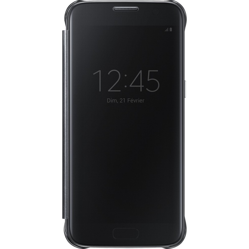 Etui pour Galaxy S7 G930 - à rabat Clear View Cover Samsung EF-ZG930CB noir 