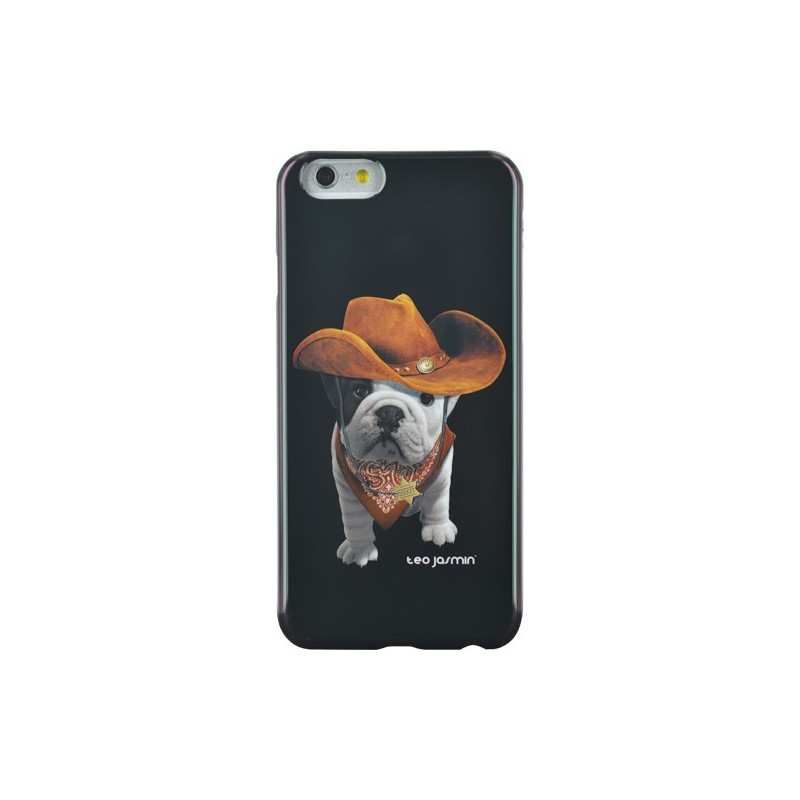 Coque pour iPhone 6 - rigide Teo Jasmin Cowboy noire 