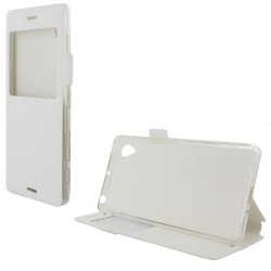 Book case fenetre pour Sony Xperia X - Blanc