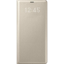 Etui pour Galaxy Note 8 N950 - folio LED View Cover Samsung EF-NN950PF doré