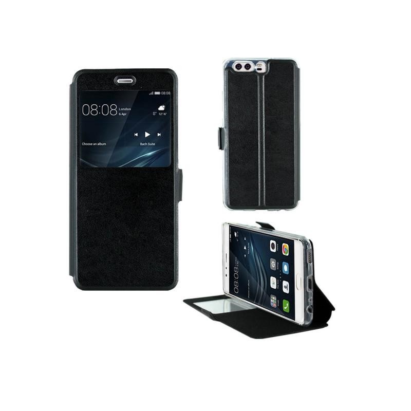 Book case fenetre pour Huawei P10 - Noir