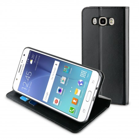 Etui Samsung Galaxy J7 2016  - Folio Stand noir MUVIT 