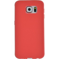 Coque pour Samsung Galaxy S6 - souple rouge avec finition micro-perforée