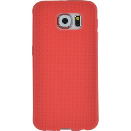 Coque pour Samsung Galaxy S6 - souple rouge avec finition micro-perforée