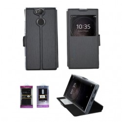Etui pour Sony XA2 - Book case fenetre Noir