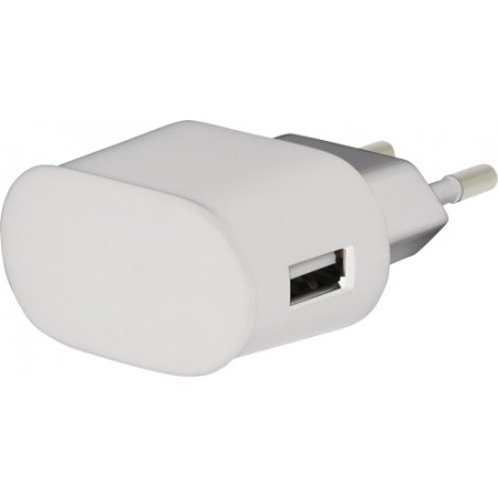 Mini base de chargeur secteur 1A USB blanche