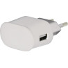 Mini base de chargeur secteur 1A USB blanche