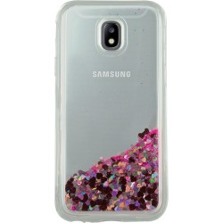 Coque pour Samsung Galaxy J3 J330 2017 - rigide liquide avec paillettes roses 
