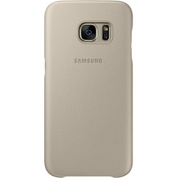 Coque pour Galaxy S7 G930 - rigide en cuir beige Samsung EF-VG930LU