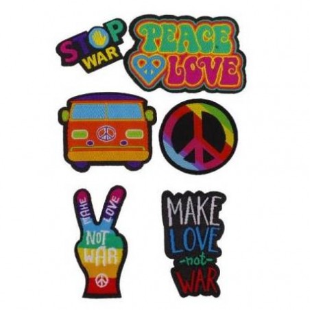 Patch Sticker Kit Peace & Love 6pcs