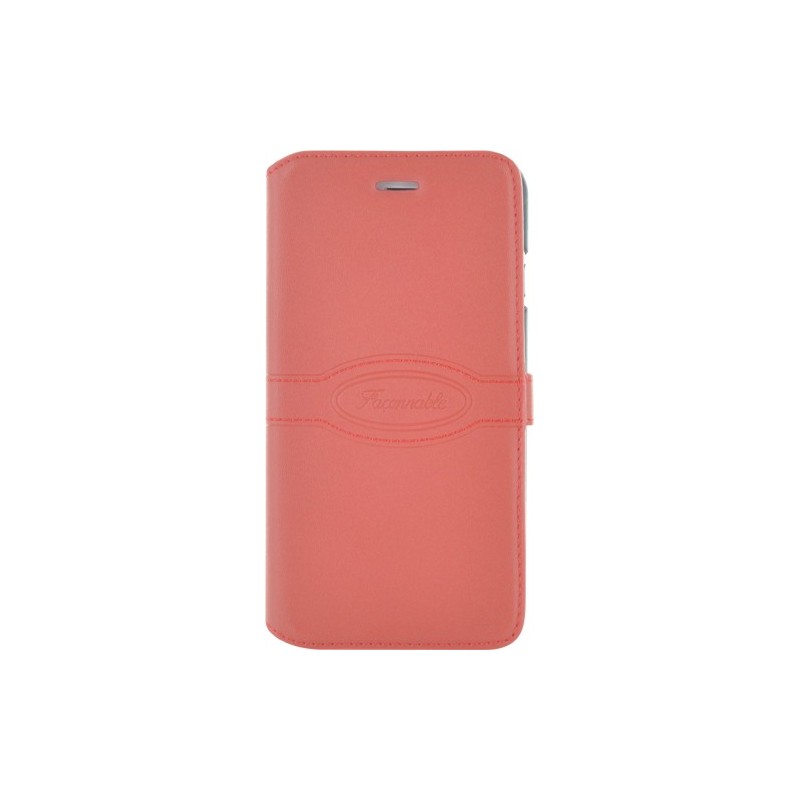Etui pour iPhone 6/6S - folio Façonnable rouge pastel 