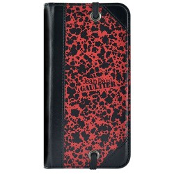 Etui pour iPhone 6 - folio Jean Paul Gaultier rouge avec emplacement pour carte