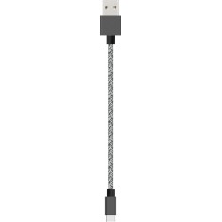 Câble USB C tissé noir de 2 mètres