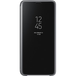 Etui à rabat Clear View Cover Galaxy S9 Samsung noir G960 