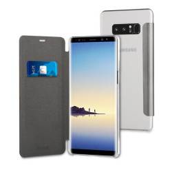 Etui pour Samsung galaxy Note 8 - Folio case argent