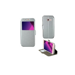 Etui pour Samsung A3 2017 - Book case fenetre Argent