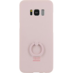 Coque pour Samsung Galaxy S8 G950 - rigide avec bague intégrée Colorblock rose